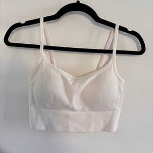 Uniqlo Half Bra Ribbed Camisole - White, S
